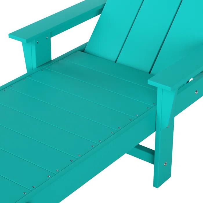 Arellanes 77.6" Long Outdoor All-Weather Poly Reclining Single Chaise