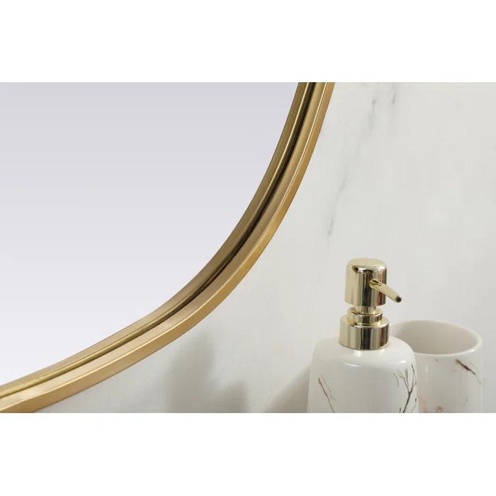 Sabine Metal Curved Oval Wall Mirror