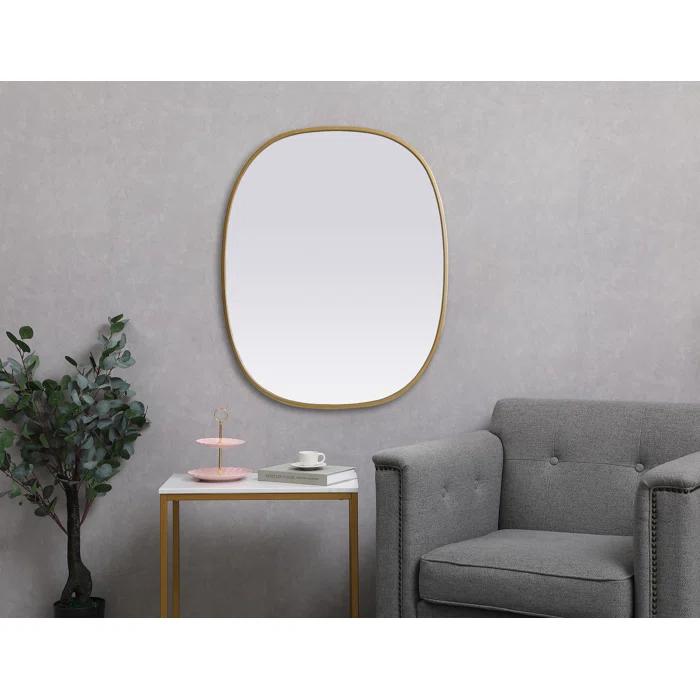 Sabine Metal Curved Oval Wall Mirror