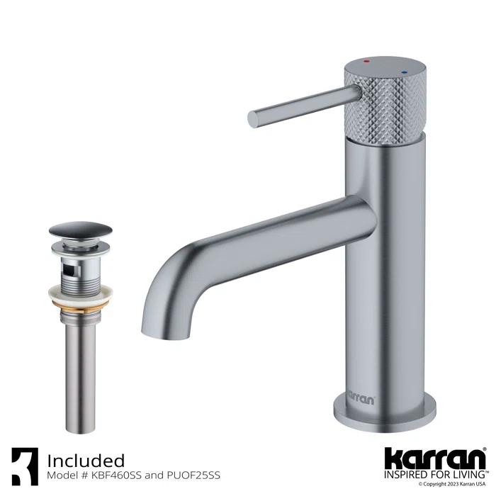 Tryst Single-Hole Single-handle Bathroom Faucet with Drain Assembly
