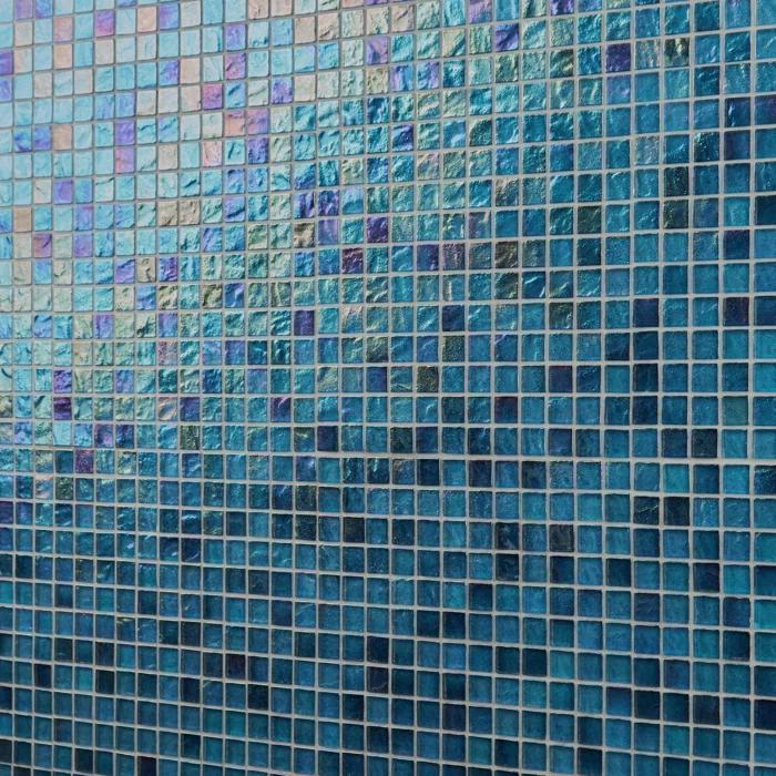 Speckle 11.73" x 11.73" Iridescent 1" Squares Glass Mosaic Wall Tile (0.95 Sq. Ft. / Sheet)