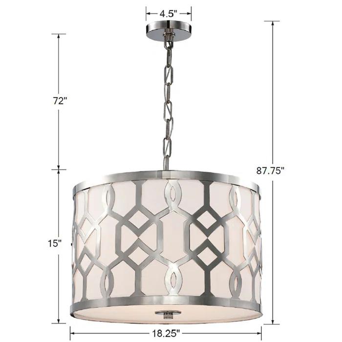 Crystorama Libby Langdon for  Jennings 5 Light Polished Nickel Chandelier - 24.25'' W x 14.75'' H