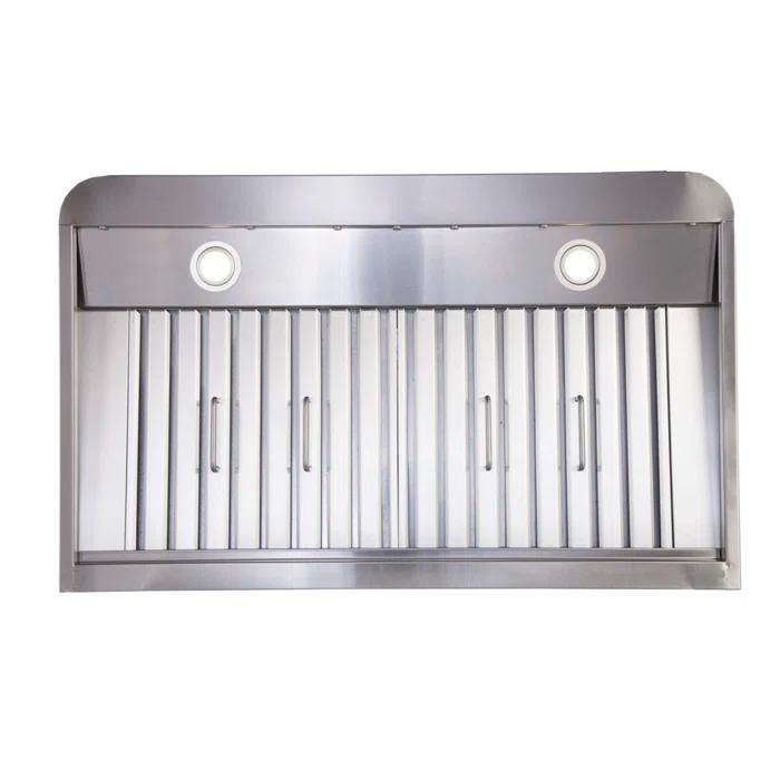 Kucht 36" Stainless Steel 900 CFM Ducted (Vented) Under Cabinet Range Hood with Baffle Filter