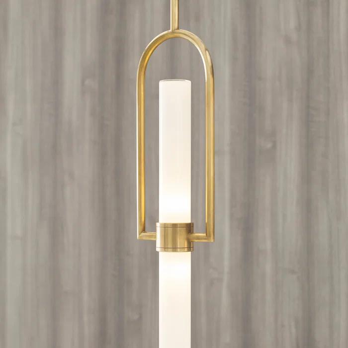 Calumn Natural Brass LED Pendant - Indoor/Outdoor Elegance