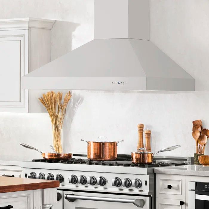 ZLINE 48 in. Professional Ducted Wall Mount Range Hood in Stainless Steel (697-48)