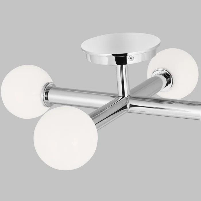 Allegra 4 Light Glass Semi Flush Mount