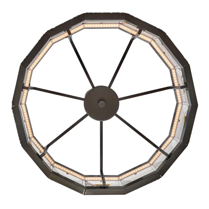 Jolie Integrated LED Drum Chandelier w/ Crystal Accents