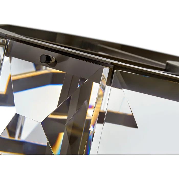 Jolie Integrated LED Drum Chandelier w/ Crystal Accents