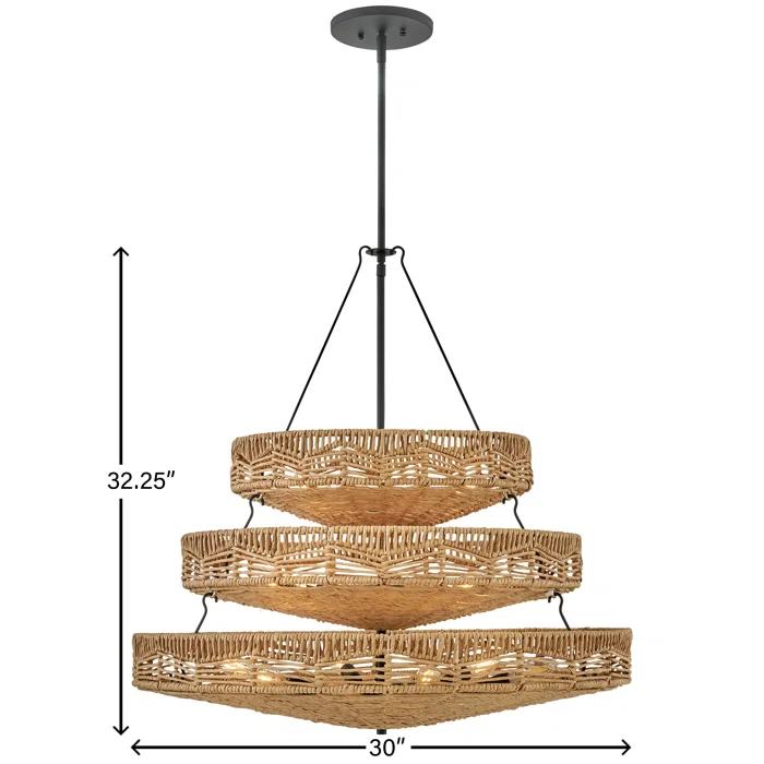13 - Light Unique Tiered Chandelier