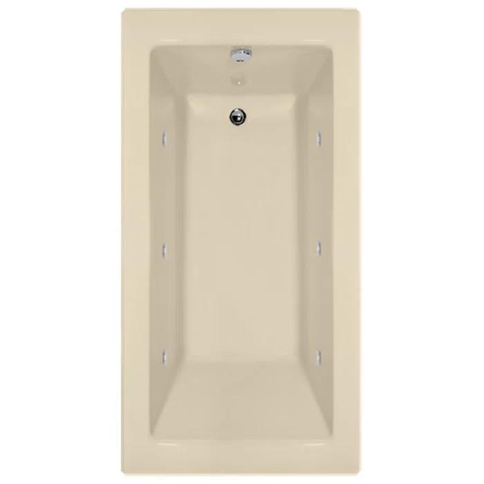 Hydro Systems Sydney 60'' x 34'' Alcove / Tile In Whirlpool Acrylic Bathtub SYD6034AWP-WHI-LH-WOV.WHI