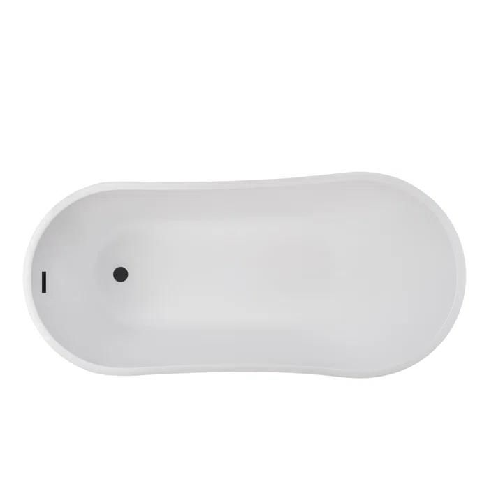 Vanity Art Amara Acrylic Freestanding Soaking Bathtub VA6904-S-MB