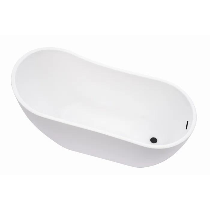 Vanity Art Amara Acrylic Freestanding Soaking Bathtub VA6904-S-MB
