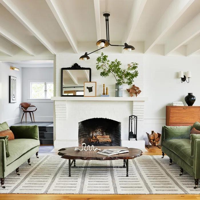 Merrick Tasseled Cotton and Wool Area Rug