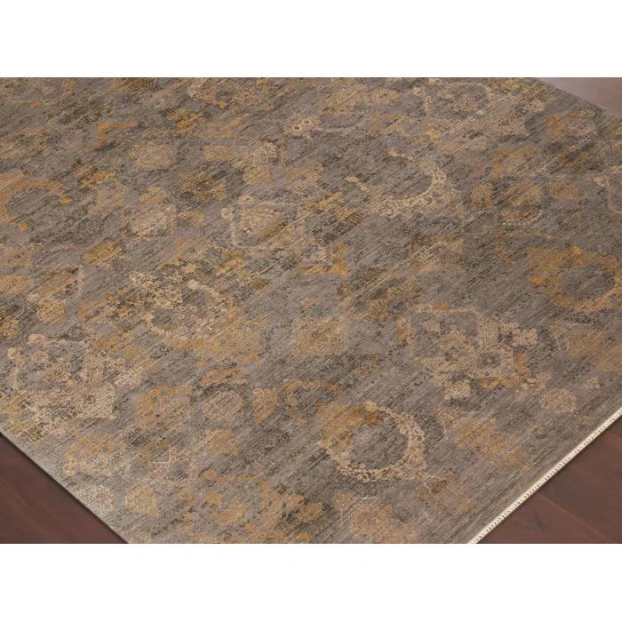 AMER Rugs Pearl Hand-Knotted Silver Sand Area Rug | Perigold