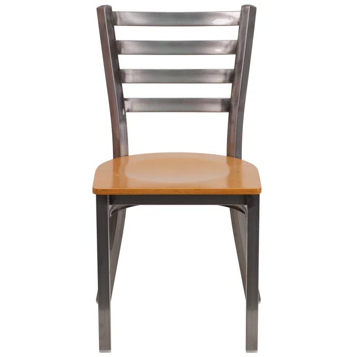 Flash Furniture Kendall Clear Coated Ladder Back Metal Restaurant Chair