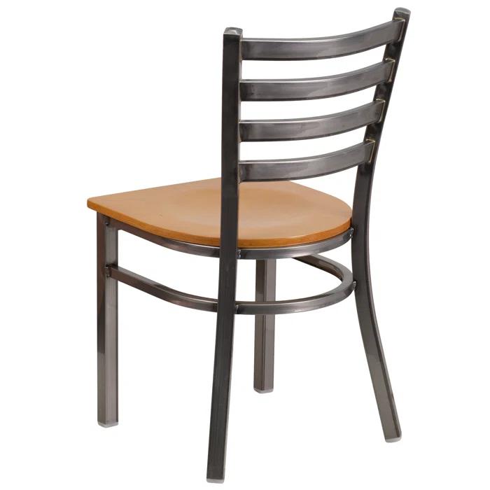 Flash Furniture Kendall Clear Coated Ladder Back Metal Restaurant Chair