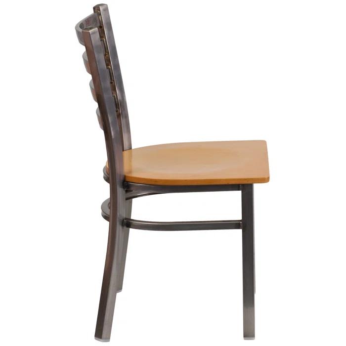 Flash Furniture Kendall Clear Coated Ladder Back Metal Restaurant Chair
