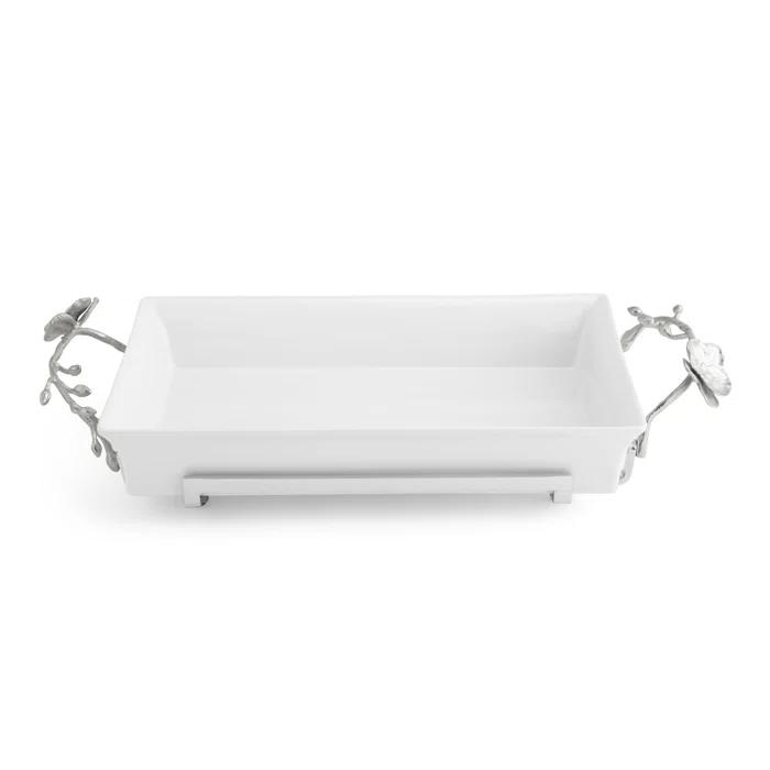 Michael Aram 3 Quart White Orchid Casserole