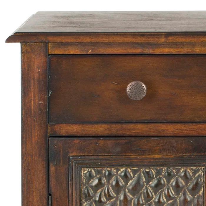 World Menagerie Evrychou Solid Wood Accent Cabinet