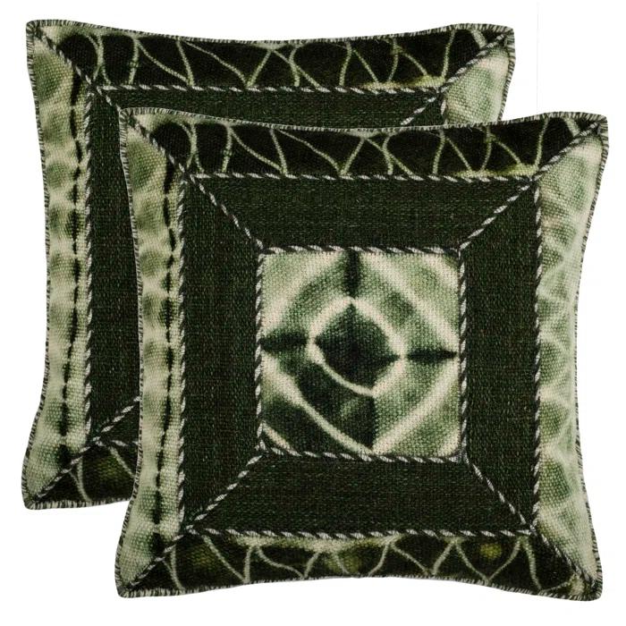 Safavieh Dip Dye Embroidered Feather Throw Pillow (Set of 2)