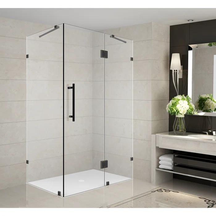 Aston Avalux Hinged Semi-Frameless Shower Door SEN987-CH-32-10