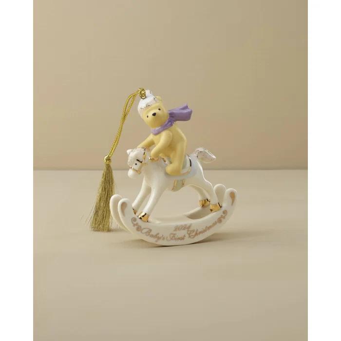 Lenox 2024 Winnie The Pooh Baby's 1st Christmas Ornament, 6.25-inch Height, Porcelain, Home, Home D√©cor