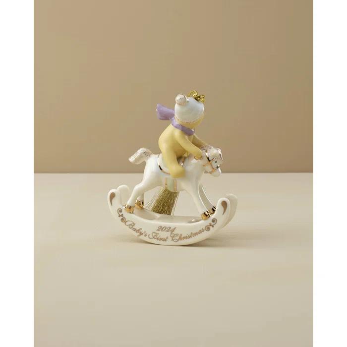 Lenox 2024 Winnie The Pooh Baby's 1st Christmas Ornament, 6.25-inch Height, Porcelain, Home, Home D√©cor