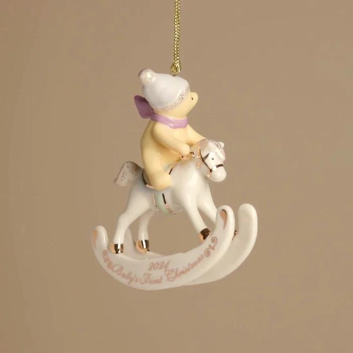 Lenox 2024 Winnie The Pooh Baby's 1st Christmas Ornament, 6.25-inch Height, Porcelain, Home, Home D√©cor
