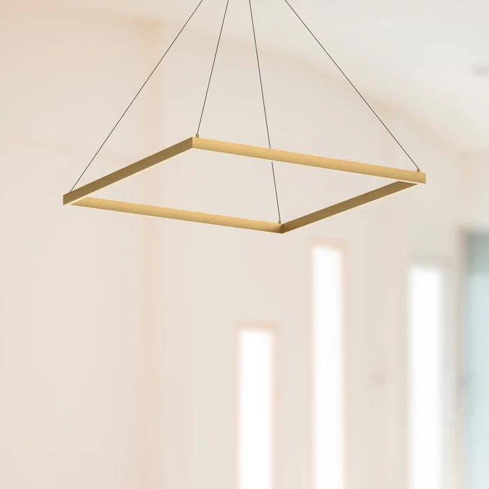 Piazza 1 - Light Brushed Gold LED Single Pendant