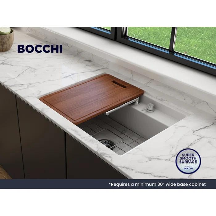 Baveno 27'' L Dual Mount Single Bowl Fireclay Kitchen Sink