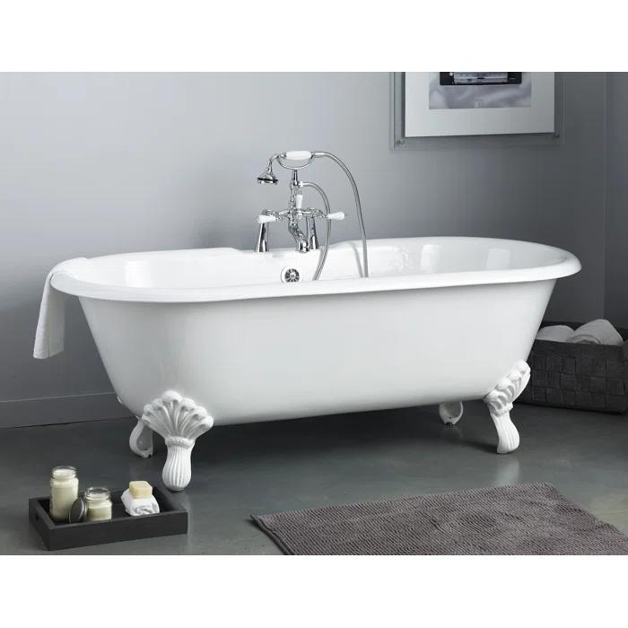 Kristin 68'' Soaking Cast Iron Bathtub