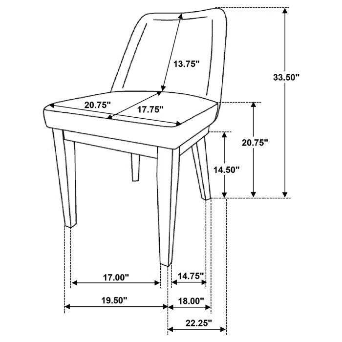 Castlewood 71-Inch Rectangular Dining Set Brown Oak