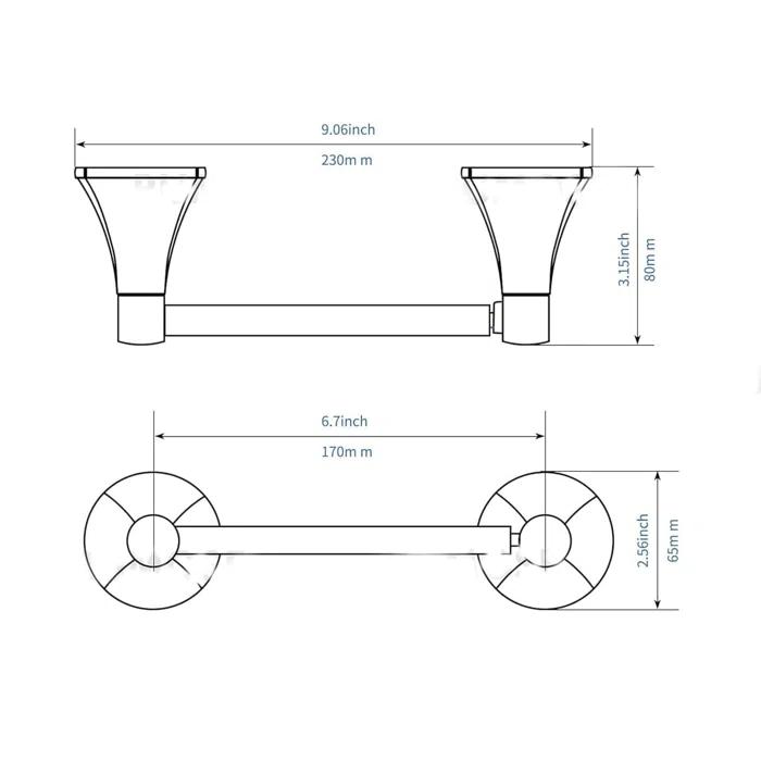 Wall-Mounted Rustproof Toilet Tissue Roll Holder with Flexible Pivoting Tissue Handle, Stainless Steel Built for Durability