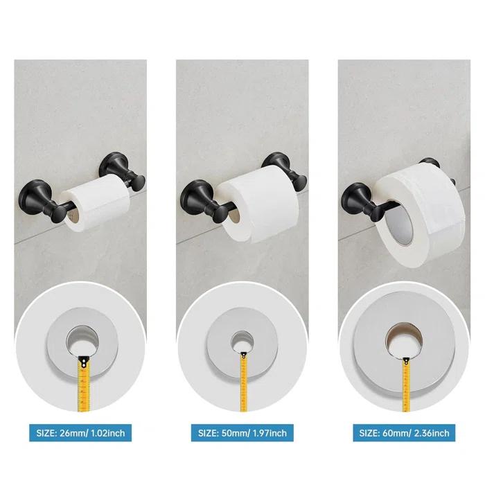 Wall-Mounted Rustproof Toilet Tissue Roll Holder with Flexible Pivoting Tissue Handle, Stainless Steel Built for Durability