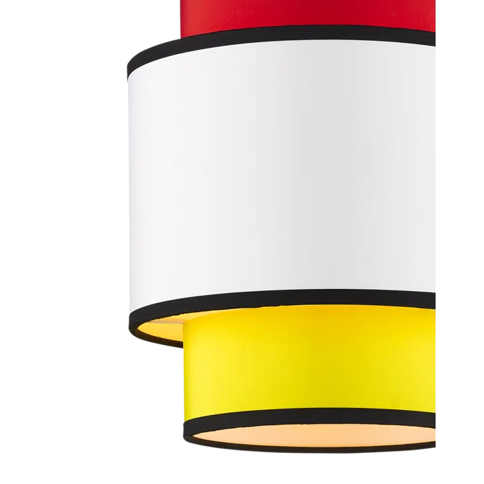 Mathias Mini Pendant with Incandescent Light in Satin Black and Multi-Color