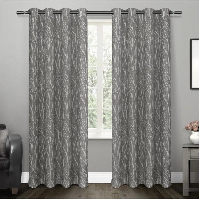 Winston Porter Leija Polyester Sheer Curtain Pair (Set of 2)