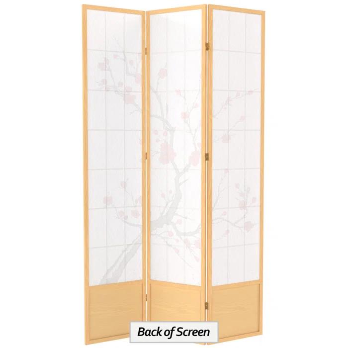 7 ft. Natural 3-Panel Room Divider