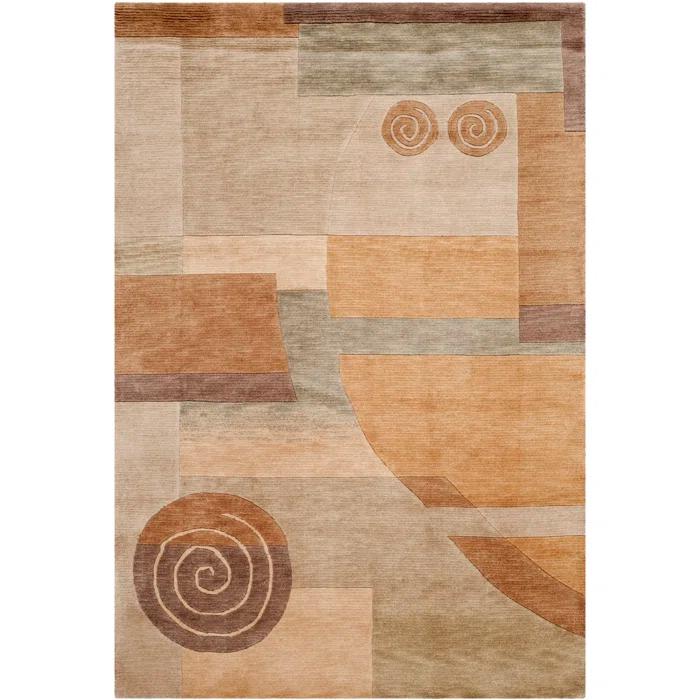 Safavieh Tibetan Shag Hand Knotted Wool Pile Abstract Rug