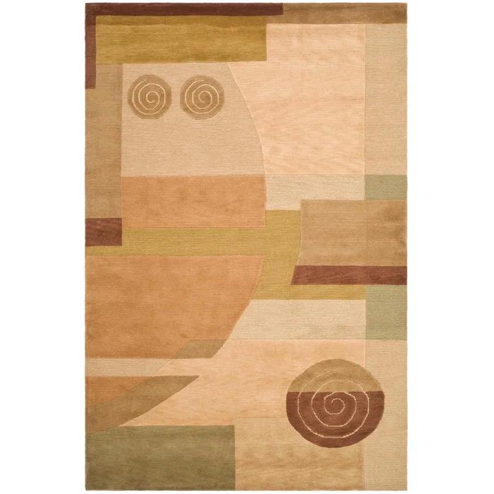 Safavieh Tibetan Shag Hand Knotted Wool Pile Abstract Rug