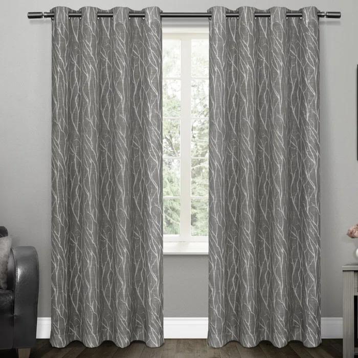 Winston Porter Leija Polyester Sheer Curtain Pair (Set of 2)