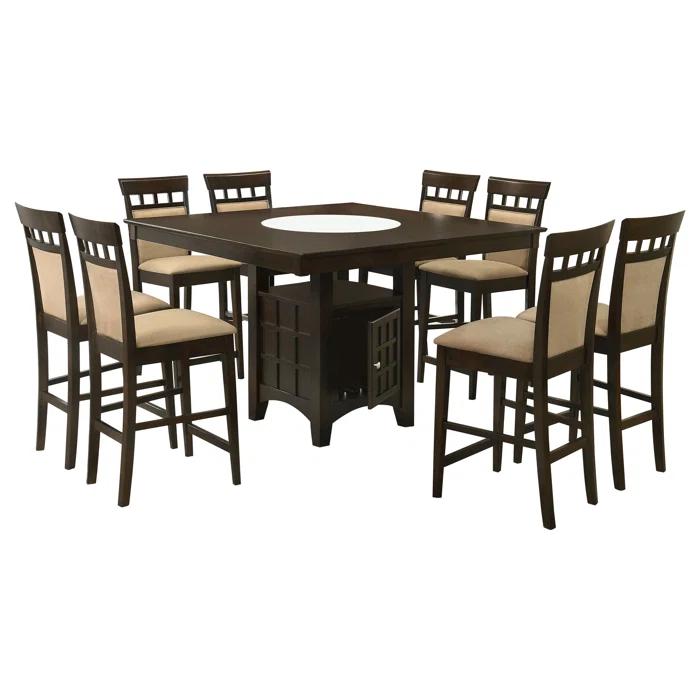 Gabriel Square Counter Height Dining Set Cappuccino