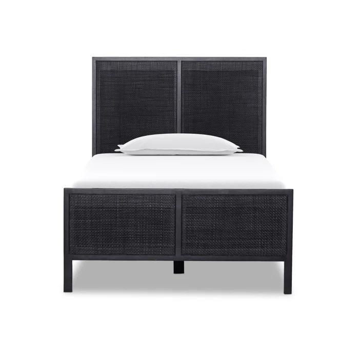 Hannah Platform Bed - Black and Black / Twin