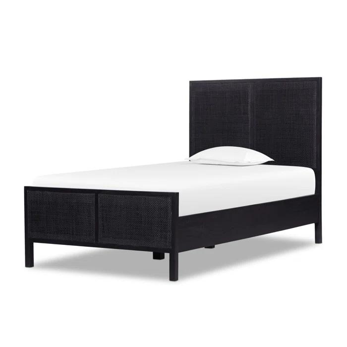 Hannah Platform Bed - Black and Black / Twin