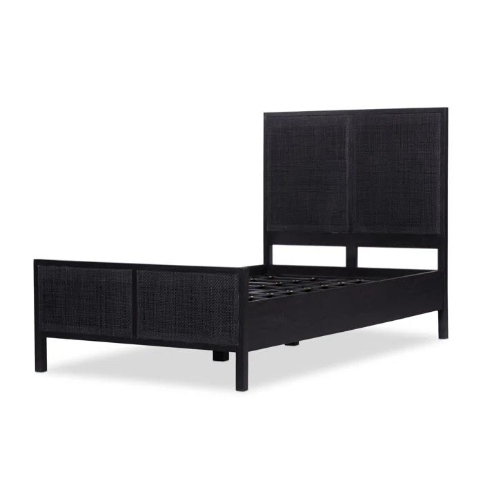 Hannah Platform Bed - Black and Black / Twin