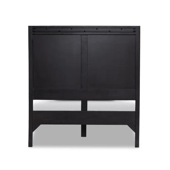 Hannah Platform Bed - Black and Black / Twin