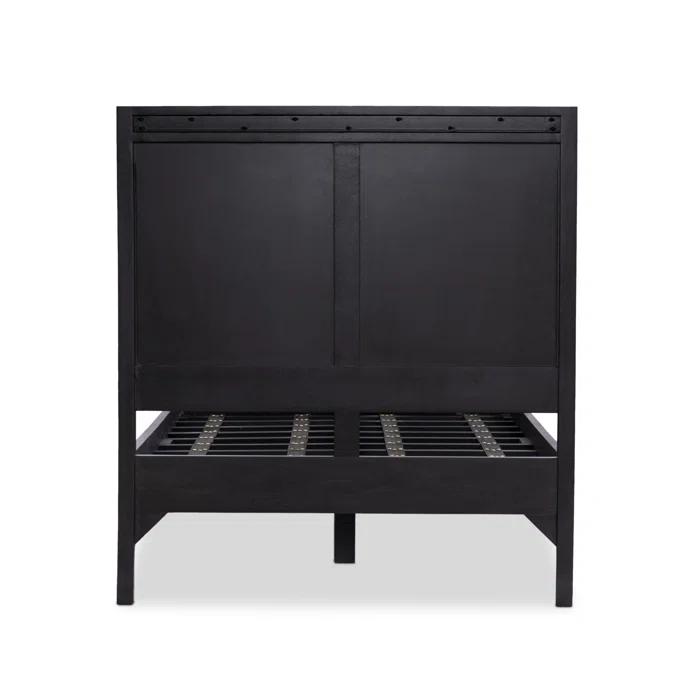 Hannah Platform Bed - Black and Black / Twin