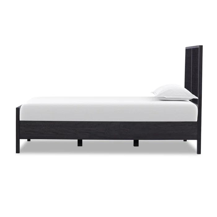 Hannah Platform Bed - Black and Black / Twin