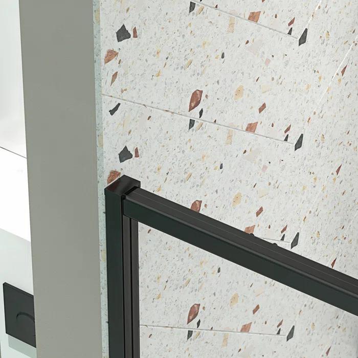 44-48" W x 71" H Flush Glass Shower Door Reversible Installation