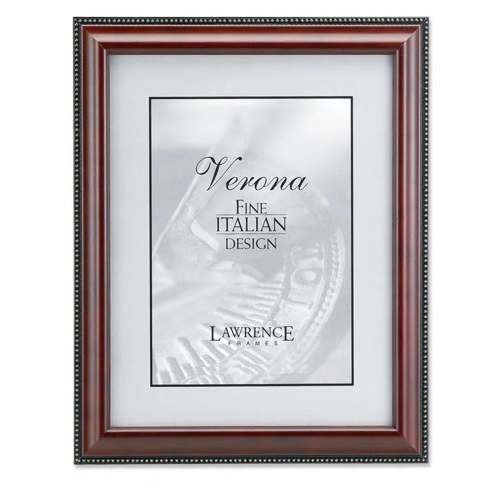 Walnut Wood Beaded Picture Frame