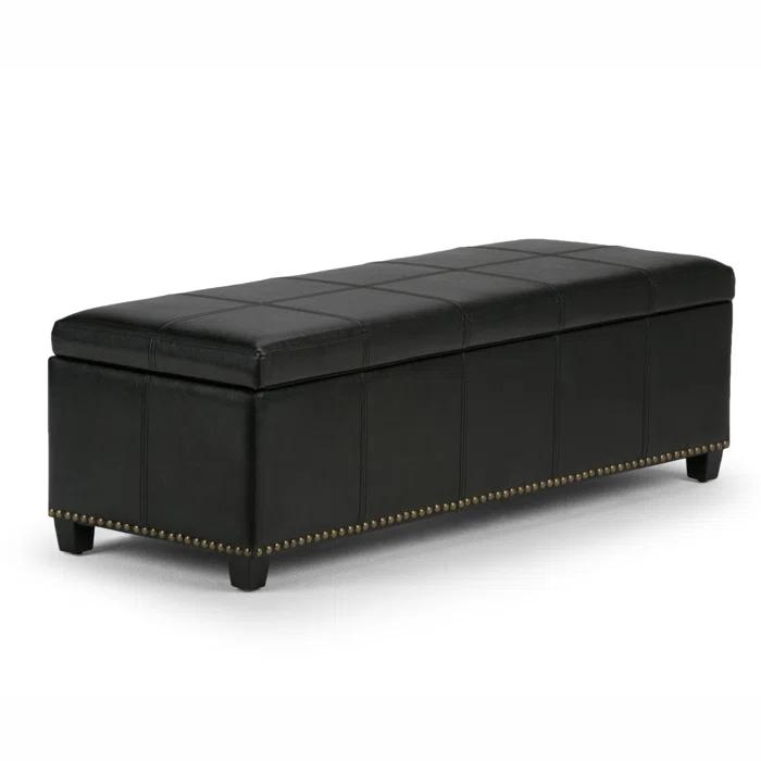 Simpli Home Kingsley Upholstered Ottoman
